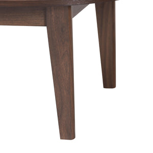 Baxton Studio Baxton Hayes Mid-Century Oval Writing Desk With Locking Drawer, Tambour Doors, Walnut Veneer, Compact Craftsmanship SE SD80450WI-Columbia-Desk