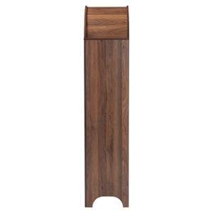 Baxton Studio Baxton Hayes Mid-Century Wood Display Cabinet With Arched Top, Soft-Close Doors & Shelves SE DC270020WI-Columbia-Cabinet