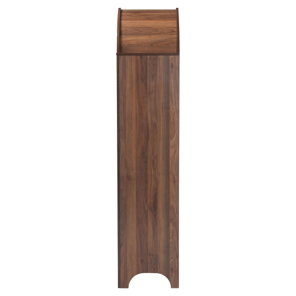Baxton Studio Baxton Hayes Mid-Century Wood Display Cabinet With Arched Top, Soft-Close Doors & Shelves SE DC270020WI-Columbia-Cabinet