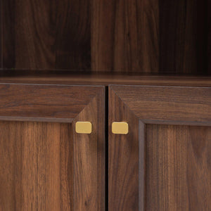 Baxton Studio Baxton Hayes Mid-Century Wood Display Cabinet With Arched Top, Soft-Close Doors & Shelves SE DC270020WI-Columbia-Cabinet