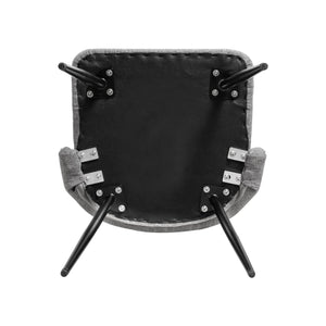 English Elm 5-Piece Modern Retractable Dining Set with Upholstered Chairs, Space-Saving Extendable Table for 4-6 Grey+White W757S00042