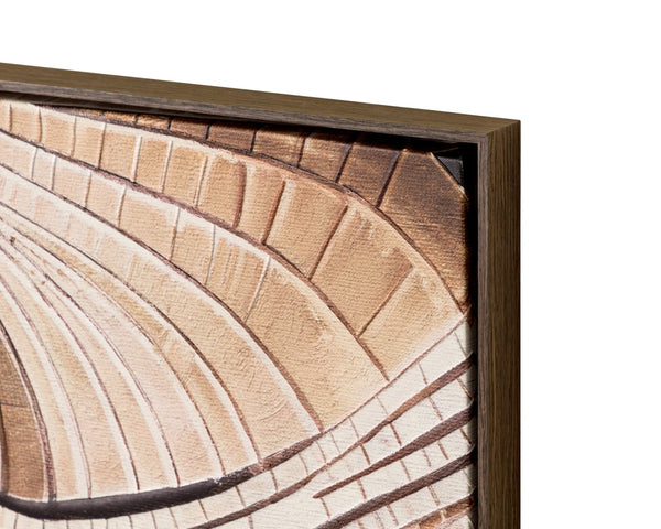 Sunpan TURNING Wall Art - 40" x 60" Bronze Floater Frame with Organic Tree-Ring Design for Any Space II A0429