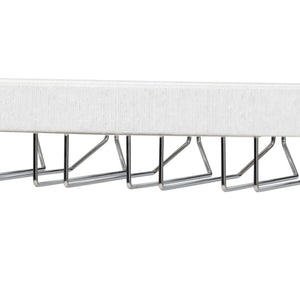 Baxton Studio Bali Oaklynn Handwoven Grasscloth Wine Rack Console With Glass Top & Stemware Holder, Coastal Chic Table FBS202A-S347 White/6mmRegGlass-Wine Rack