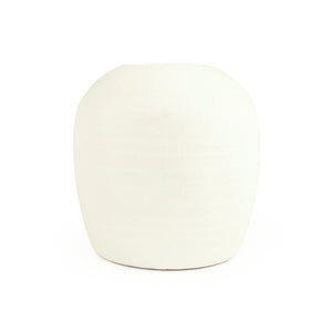 Zentique Matte White Vase — Minimalist Terracotta Accent with Smooth Matte Finish for Modern Sculptural Styling W11.5 x H11.5 x D11.5 14665S A584A