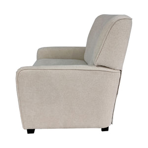 JLA Home Chapel Hill - Recliner Kennedy compact manual recliner with ergonomic lumbar support, three-position lock, modern lines Beige CH103-0047