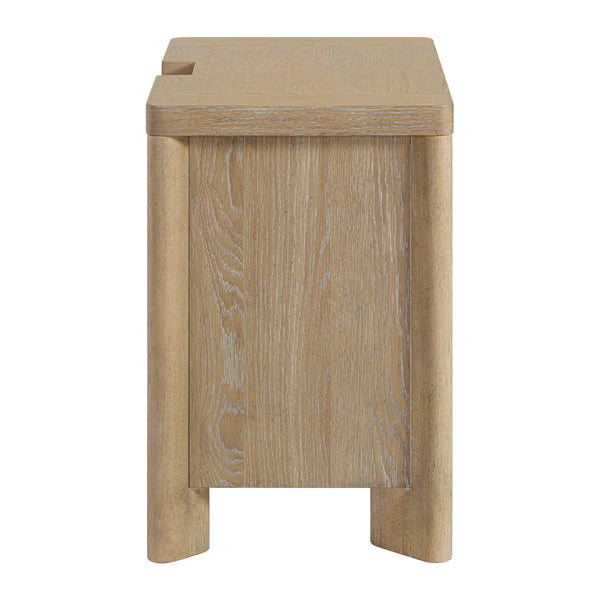 English Elm Wallace & Bay - Tan 3-Drawer Nightstand — Solid Wood Contemporary Sand Dune Finish, Easy-Care Design, 28x17x26" B2709P212301