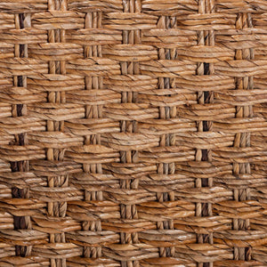 Baxton Studio Bali & Pari Alda Seagrass Handwoven Bohemian Coffee Table with Waterfall Acacia Frame Alda-Light Honey Rattan-Coffee Table