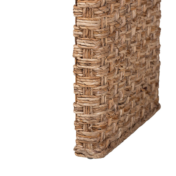 Baxton Studio Bali & Pari Alda Handwoven Seagrass Acacia Console Entryway Table Boho Artisan Alda-Light Honey Rattan-Console Table