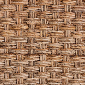 Baxton Studio Bali & Pari Alda Handwoven Seagrass Acacia Console Entryway Table Boho Artisan Alda-Light Honey Rattan-Console Table