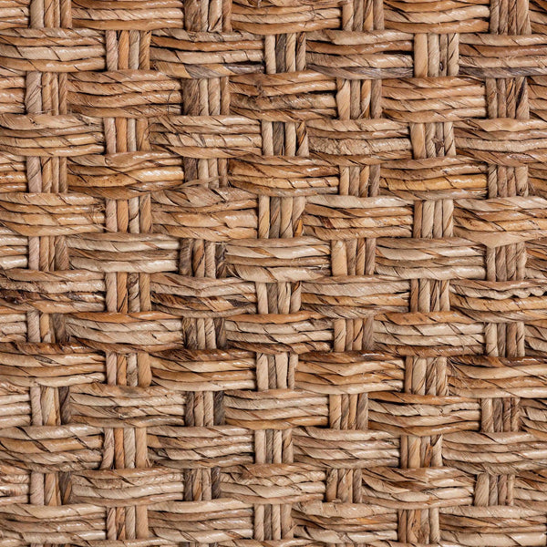 Baxton Studio Bali & Pari Alda Handwoven Seagrass Acacia Console Entryway Table Boho Artisan Alda-Light Honey Rattan-Console Table