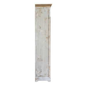 English Elm 47x16.5x75" Five Tier Fir Wood Bookcase Ornate Farmhouse Open Shelving Display Unit W2078P484435