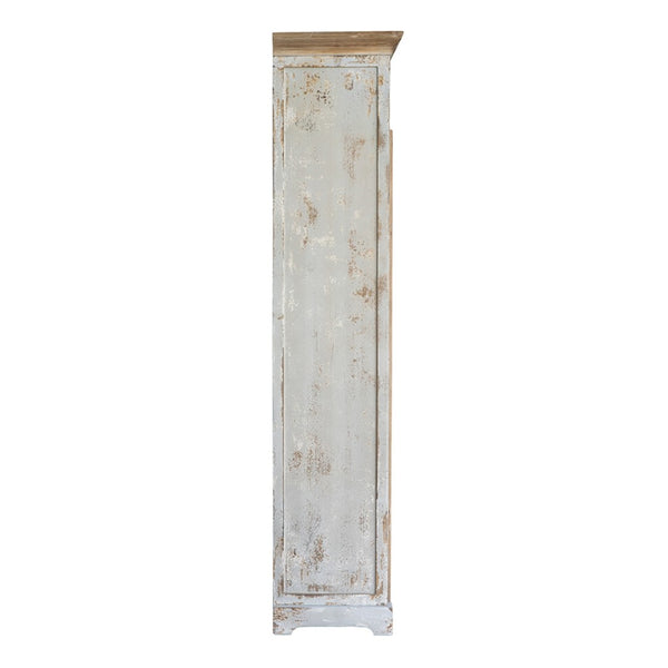 English Elm 47x16.5x75" Five Tier Fir Wood Bookcase Ornate Farmhouse Open Shelving Display Unit W2078P484435