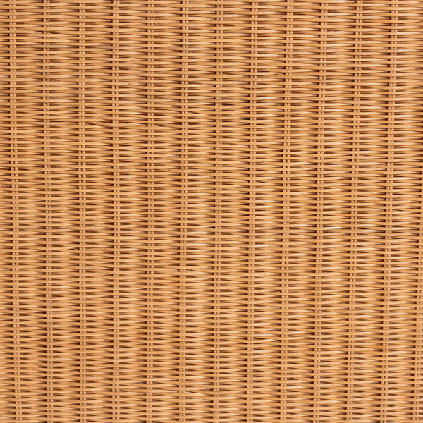 Baxton Studio Bali Deborah Natural Rattan Coffee Table — Handwoven Coastal Centerpiece With Scalloped Edge Elegance 49.60" W x 31.50" D x 19.70" H Debora-Light Honey Rattan-Coffee Table