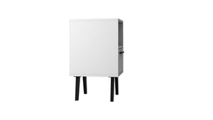 Manhattan Comfort Amsterdam Mid-Century Modern Nightstand White 146AMC205