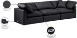 Indulge Black Vegan Leather Modular Sofa 146Black-S105 Meridian Furniture