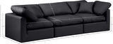 Indulge Black Vegan Leather Modular Sofa 146Black-S105 Meridian Furniture