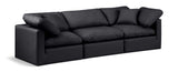 Indulge Black Vegan Leather Modular Sofa 146Black-S105 Meridian Furniture