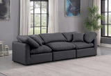 Indulge Black Vegan Leather Modular Sofa 146Black-S105 Meridian Furniture