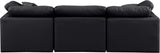 Indulge Black Vegan Leather Modular Sofa 146Black-S105 Meridian Furniture