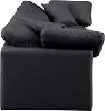 Indulge Black Vegan Leather Modular Sofa 146Black-S105 Meridian Furniture