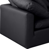 Indulge Black Vegan Leather Modular Sofa 146Black-S105 Meridian Furniture