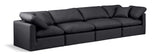 Indulge Black Vegan Leather Modular Sofa 146Black-S140 Meridian Furniture