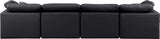 Indulge Black Vegan Leather Modular Sofa 146Black-S140 Meridian Furniture