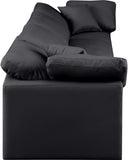 Indulge Black Vegan Leather Modular Sofa 146Black-S140 Meridian Furniture