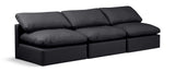 Indulge Black Vegan Leather Modular Sofa 146Black-S3 Meridian Furniture