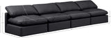 Indulge Black Vegan Leather Modular Sofa 146Black-S4 Meridian Furniture