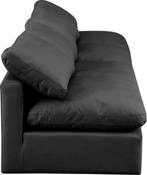 Indulge Black Vegan Leather Modular Sofa 146Black-S4 Meridian Furniture