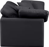 Indulge Black Vegan Leather Modular Sofa 146Black-S70 Meridian Furniture