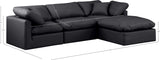 Indulge Black Vegan Leather Modular Sectional 146Black-Sec4A Meridian Furniture