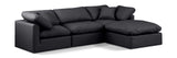 Indulge Black Vegan Leather Modular Sectional 146Black-Sec4A Meridian Furniture