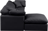 Indulge Black Vegan Leather Modular Sectional 146Black-Sec4A Meridian Furniture