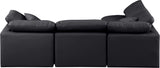 Indulge Black Vegan Leather Modular Sectional 146Black-Sec4B Meridian Furniture