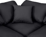 Indulge Black Vegan Leather Modular Sectional 146Black-Sec4B Meridian Furniture