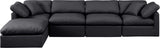 Indulge Black Vegan Leather Modular Sectional 146Black-Sec5A Meridian Furniture