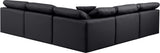 Indulge Black Vegan Leather Modular Sectional 146Black-Sec5B Meridian Furniture