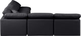 Indulge Black Vegan Leather Modular Sectional 146Black-Sec5B Meridian Furniture