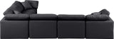 Indulge Black Vegan Leather Modular Sectional 146Black-Sec6A Meridian Furniture