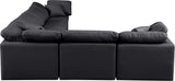 Indulge Black Vegan Leather Modular Sectional 146Black-Sec6A Meridian Furniture