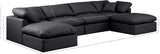 Indulge Black Vegan Leather Modular Sectional 146Black-Sec6B Meridian Furniture