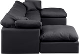 Indulge Black Vegan Leather Modular Sectional 146Black-Sec6B Meridian Furniture