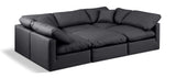 Indulge Black Vegan Leather Modular Sectional 146Black-Sec6C Meridian Furniture