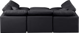 Indulge Black Vegan Leather Modular Sectional 146Black-Sec6C Meridian Furniture