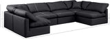 Indulge Black Vegan Leather Modular Sectional 146Black-Sec6D Meridian Furniture