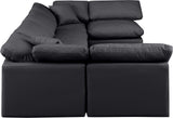 Indulge Black Vegan Leather Modular Sectional 146Black-Sec6D Meridian Furniture