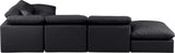 Indulge Black Vegan Leather Modular Sectional 146Black-Sec6E Meridian Furniture