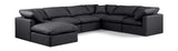 Indulge Black Vegan Leather Modular Sectional 146Black-Sec7A Meridian Furniture